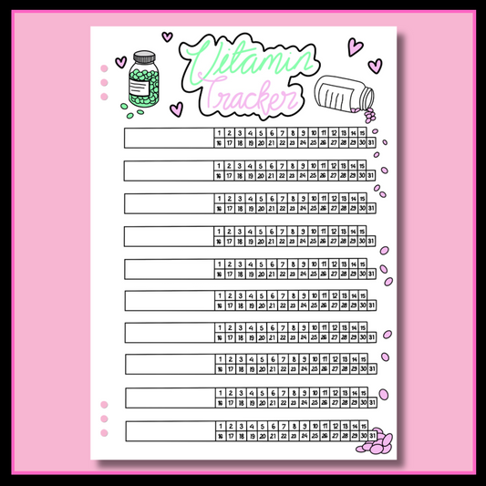 Vitamins Tracker - Single Page