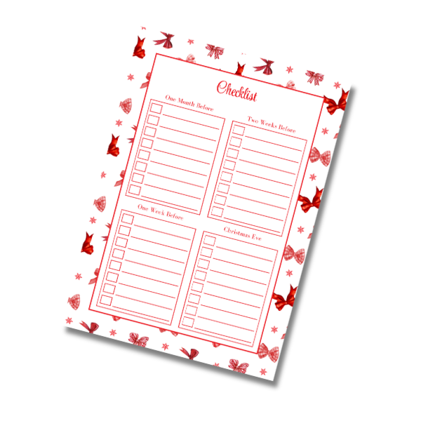 My Everlasting Christmas Planner & Page Insert Bundle 2026 - A4 - Red & Silver Diamond Pen Set