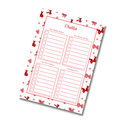 My Everlasting Christmas Planner & Page Insert Bundle 2026 - A4 - Red & Silver Diamond Pen Set