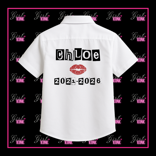 Personalised School Leavers Shirt - Burn Girls