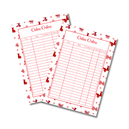 My Everlasting Christmas Planner & Page Insert Bundle 2026 - A4 - Red & Silver Diamond Pen Set