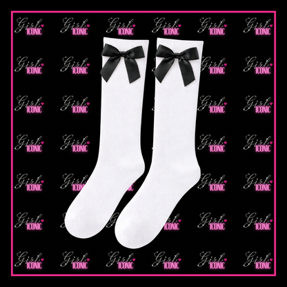 Knee High School Leavers Socks with Bow
