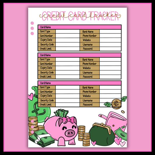 Credit Card Tracker - Single Page
