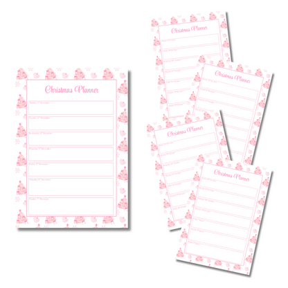 My Everlasting Christmas Planner & Page Insert Bundle 2026 - A4 - Pink & Silver Diamond Pen Set