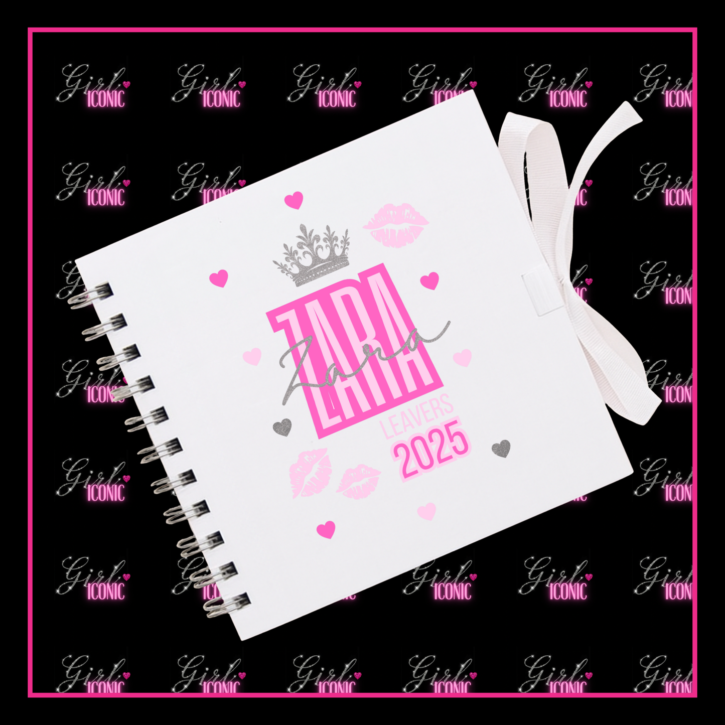 Personalised School Leavers Memory Scrap Book - Queen of Kisses