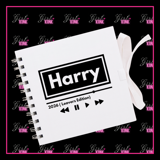 Personalised School Leavers Memory Scrap Book - Music Playlist