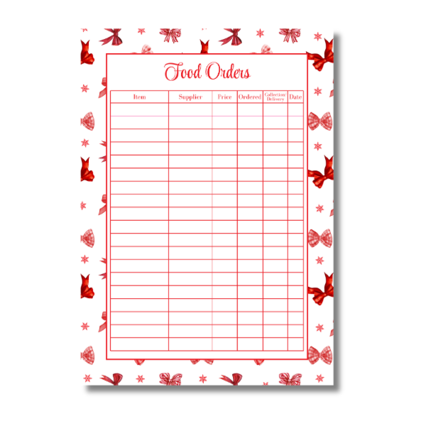 My Everlasting Christmas Planner & Page Insert Bundle 2026 - A4 - Red & Silver Diamond Pen Set