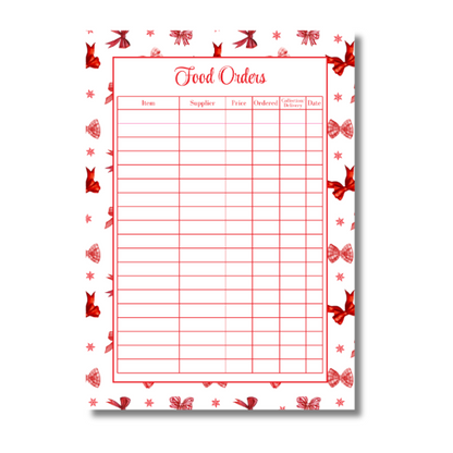 My Everlasting Christmas Planner & Page Insert Bundle 2026 - A4 - Red & Silver Diamond Pen Set