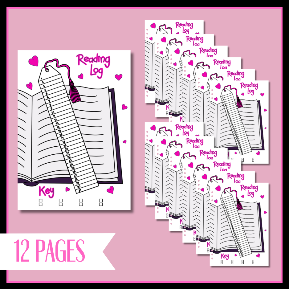 Reading Log - 12 Page Set