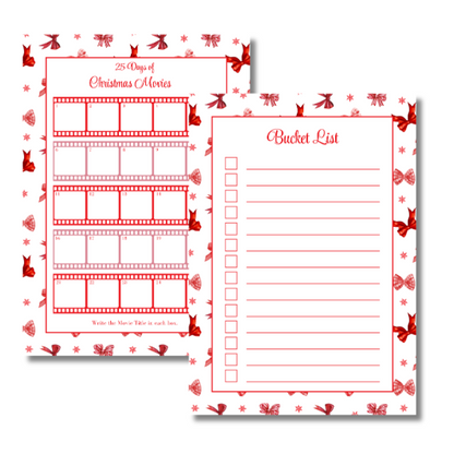 My Everlasting Christmas Planner & Page Insert Bundle 2026 - A4 - Red & Silver Diamond Pen Set