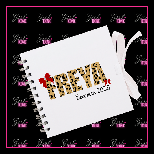 Personalised School Leavers Memory Scrap Book - Cute Kitty