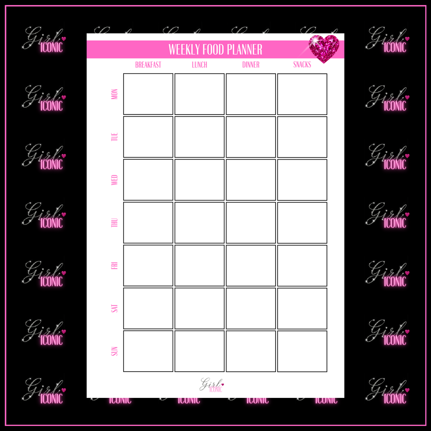 Food Shopping & Meal Planning Notebook