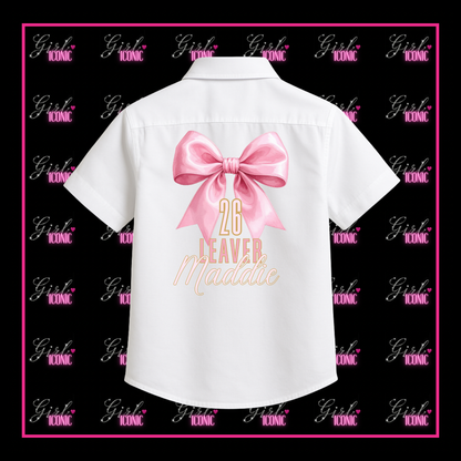 School Leavers Shirt - Bow Beautiful