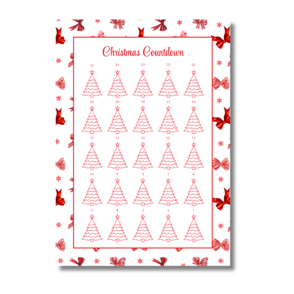 My Everlasting Christmas Planner & Page Insert Bundle 2026 - A4 - Red & Silver Diamond Pen Set