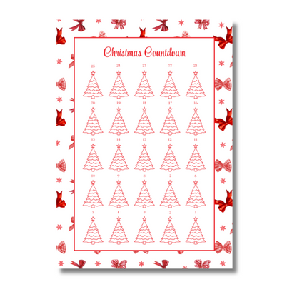 My Everlasting Christmas Planner & Page Insert Bundle 2026 - A4 - Red & Silver Diamond Pen Set