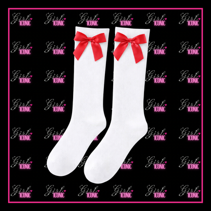 Knee High School Leavers Socks with Bow