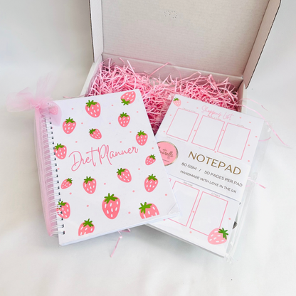 Oops Box #6 - Strawberry Diet Planner & Shopping List Notepad Set