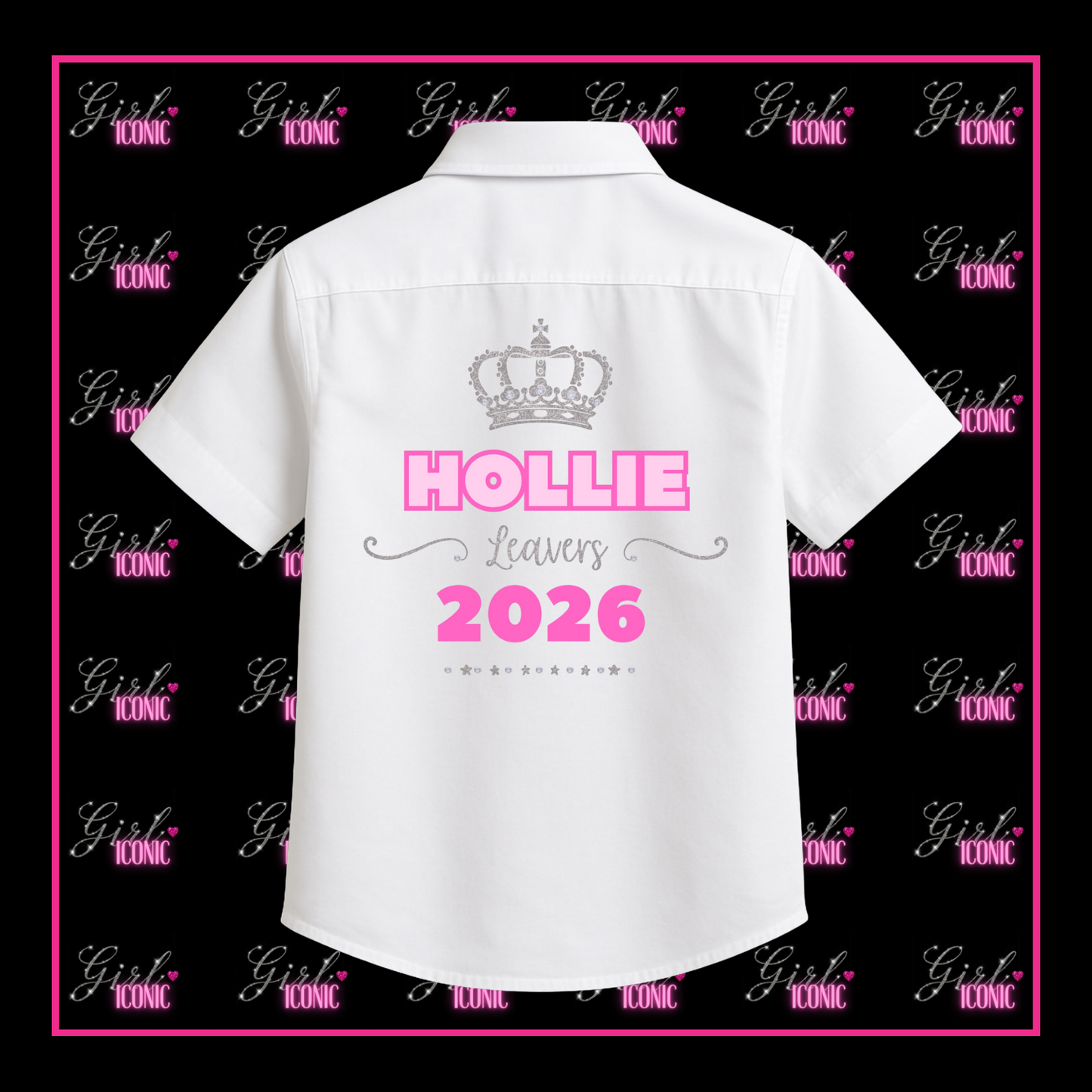 Personalised School Leavers Shirt - Pretty Royal