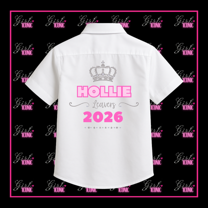 Personalised School Leavers Shirt - Pretty Royal
