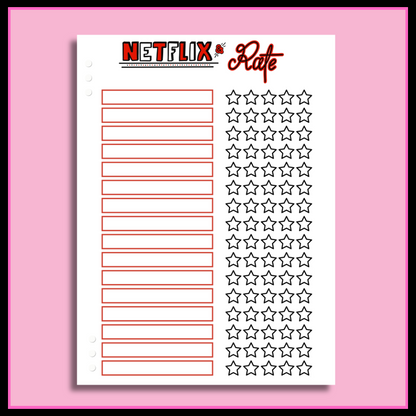 Movies & Tv Journal Page Bundle - DIGITAL DOWNLOAD