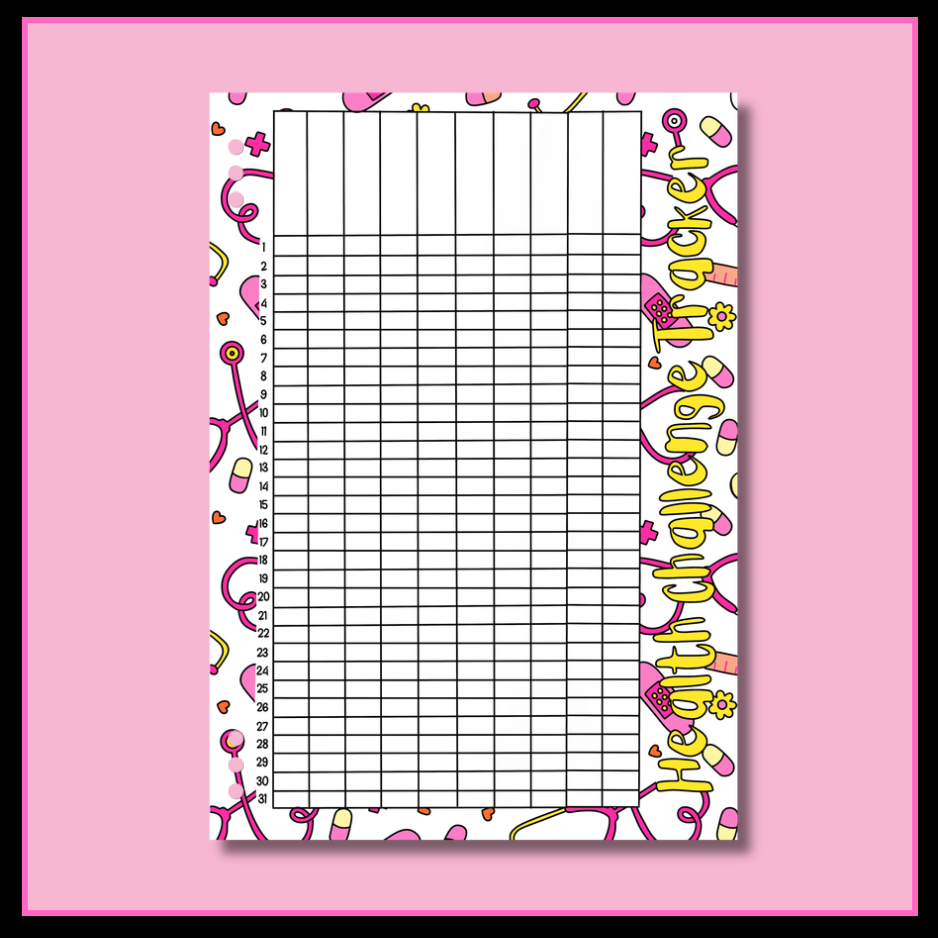 Blank Health Challenge - Double Page