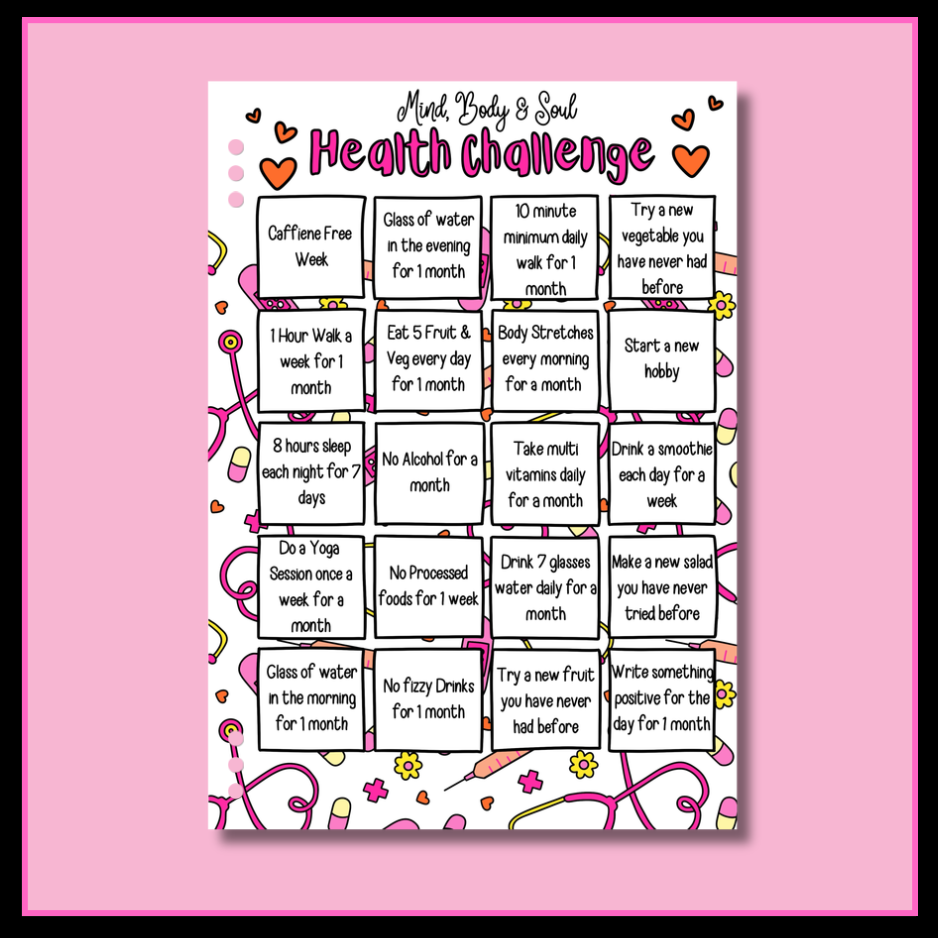 Pre-filled Health Challenge  - Triple Page Set