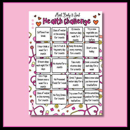 Pre-filled Health Challenge  - Triple Page Set