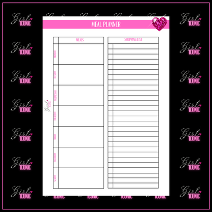 Meal Planner - Set of 20 Pages
