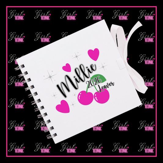 School Leavers Memory Scrap Book - Cherry Pop