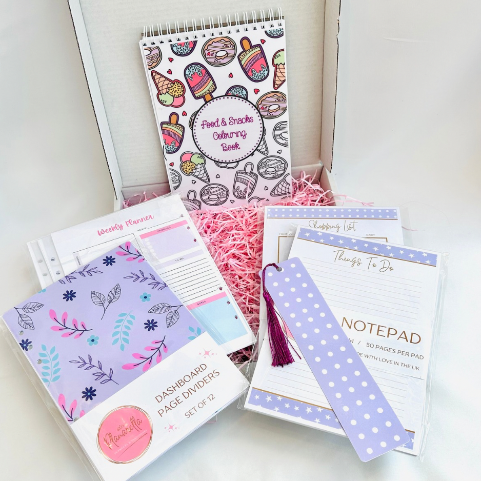 Oops Box #3 - Weekly Planner, Colouring & Notepad Bundle