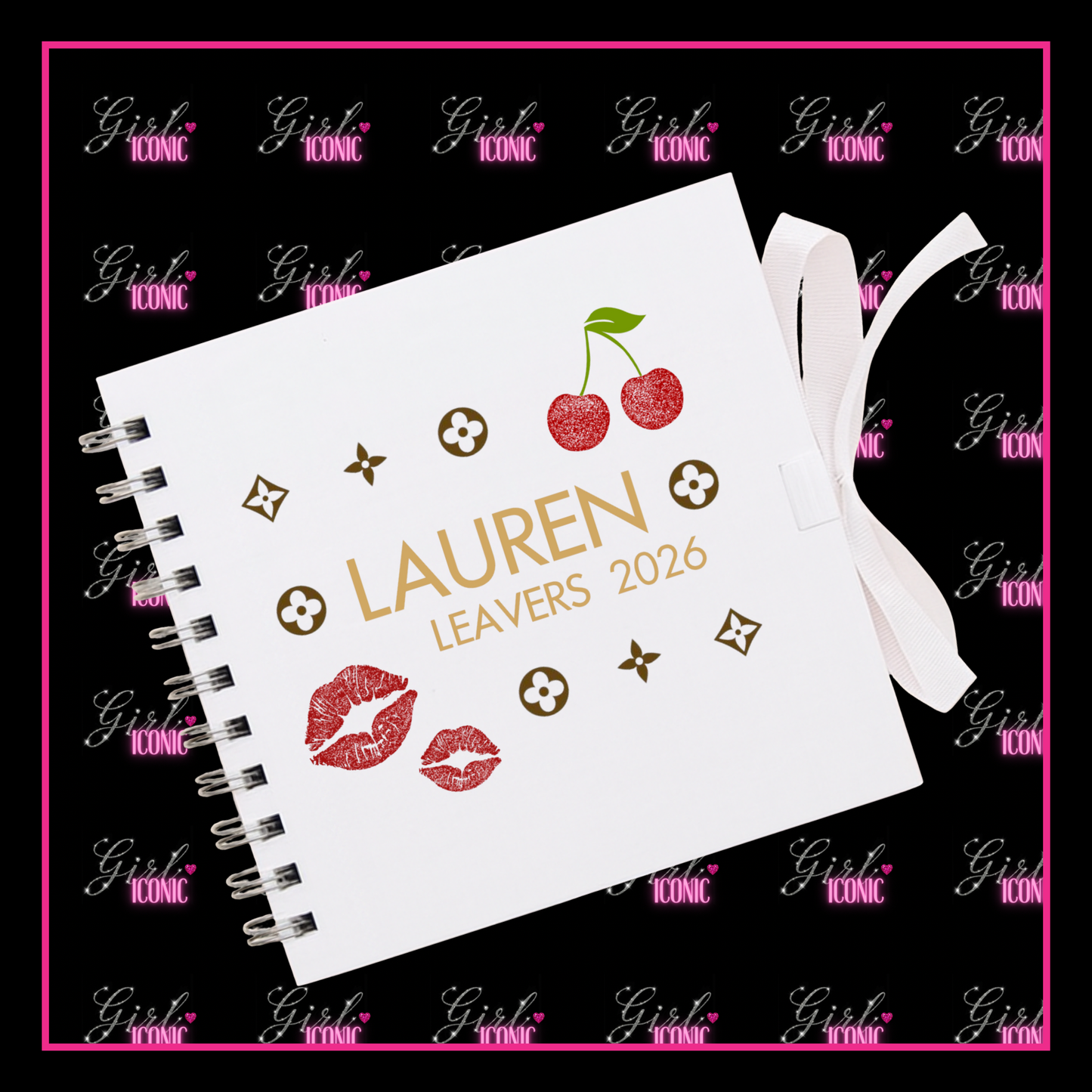 Personalised School Leavers Memory Scrap Book - Fashion Girly