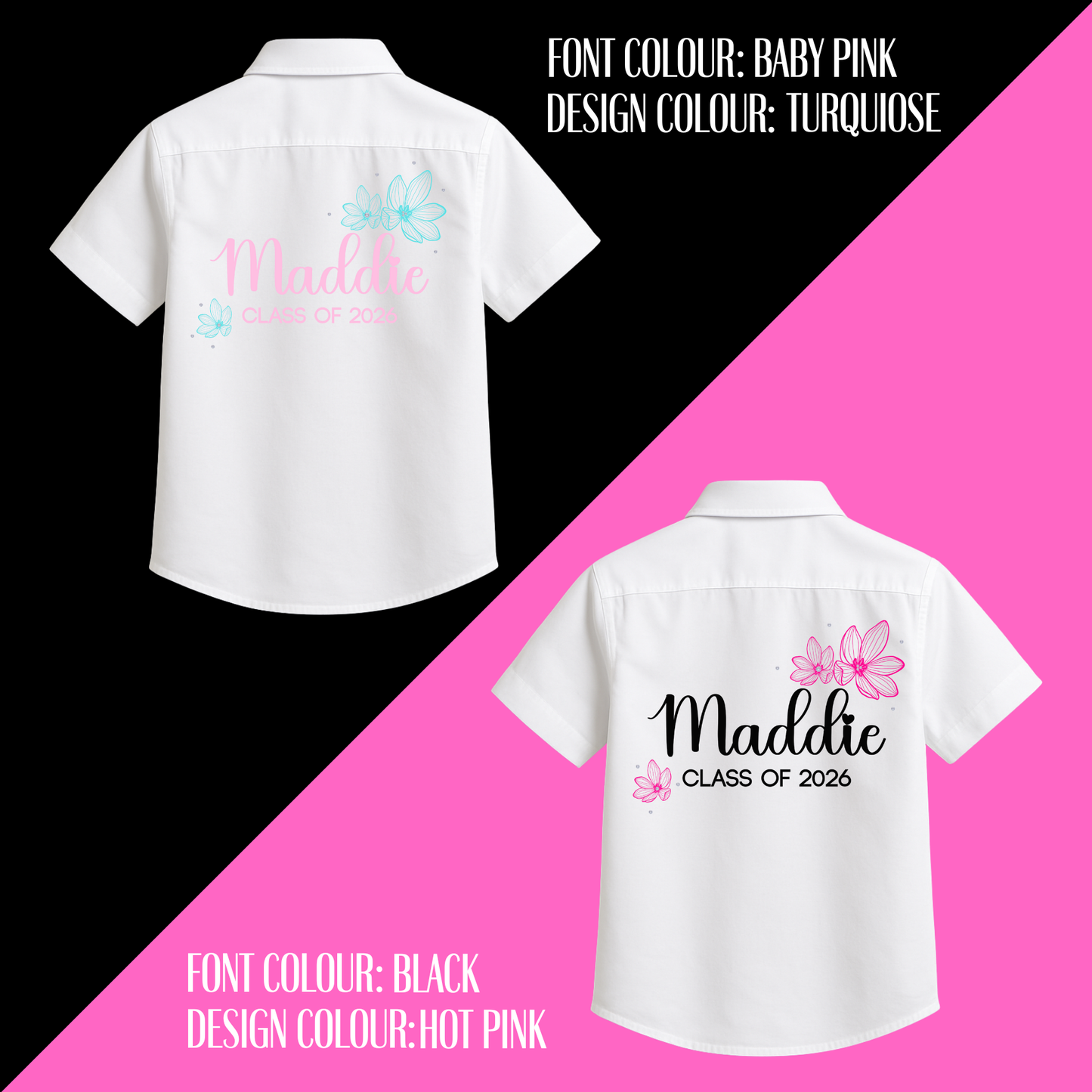 Personalised School Leavers Shirt - Pretty Lilly