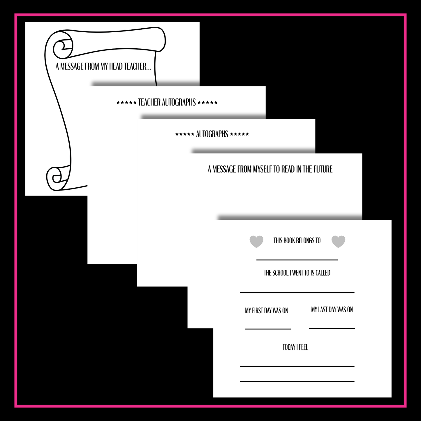 School Leavers Memory Scrap Book - Sweet Sparkle