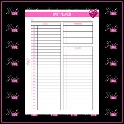 Daily Planner - Set of 20 Pages