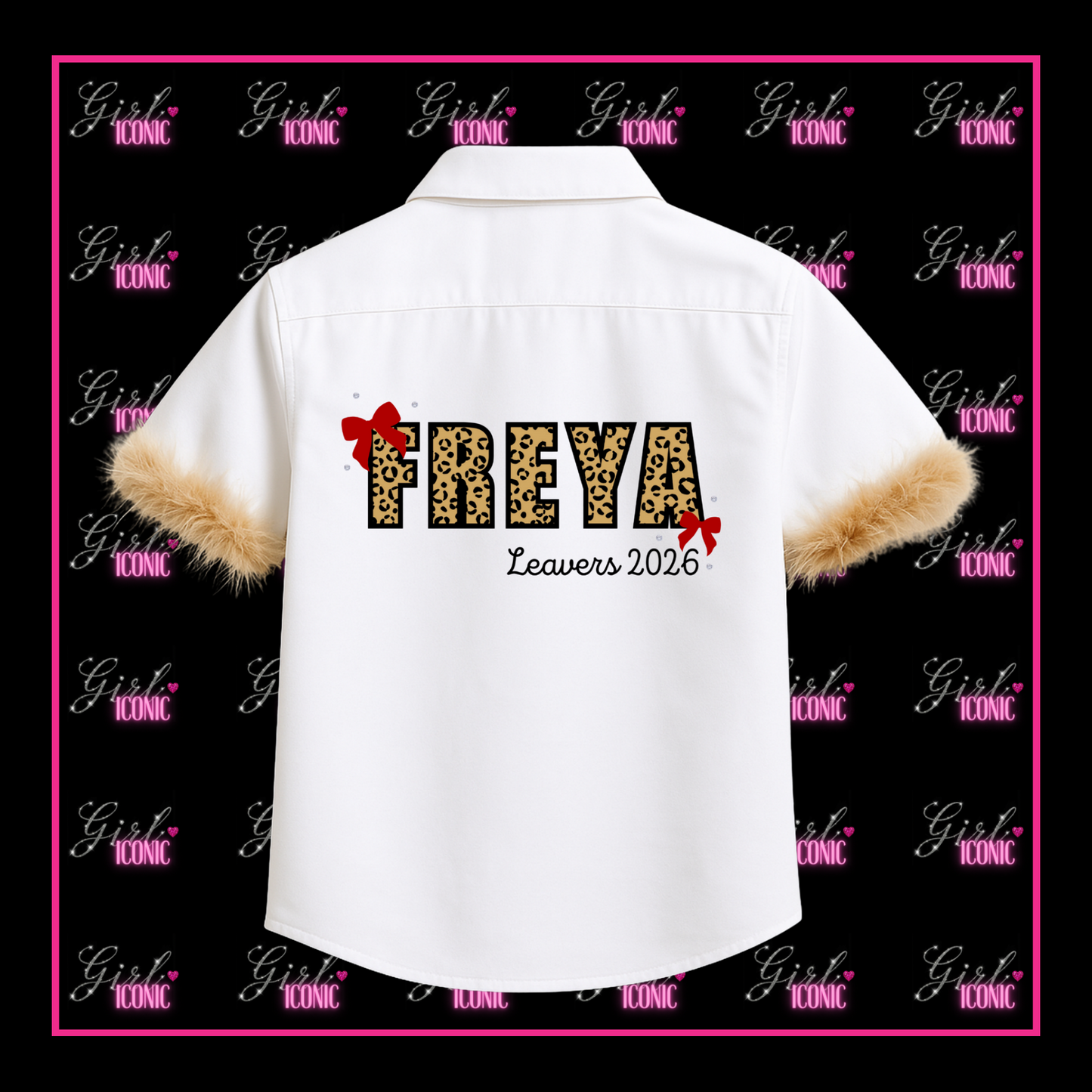 Personalised School Leavers Shirt - Cute Kitty