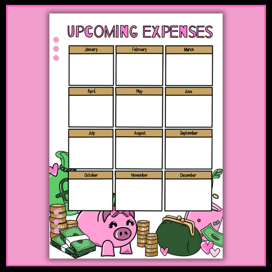 Upcoming Expenses - Single Page