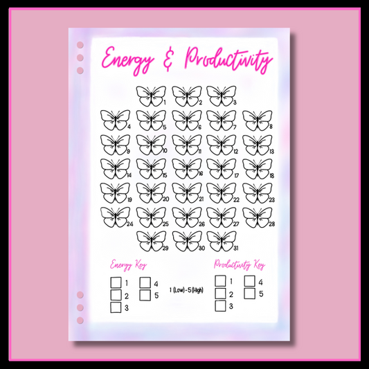 Energy & Productivity Tracker - Single Page