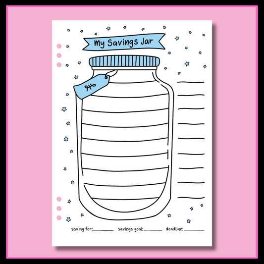 My Savings Jar - Single Page