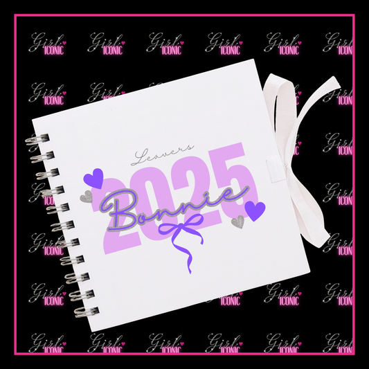 Personalised School Leavers Memory Scrap Book - Cutie Bows
