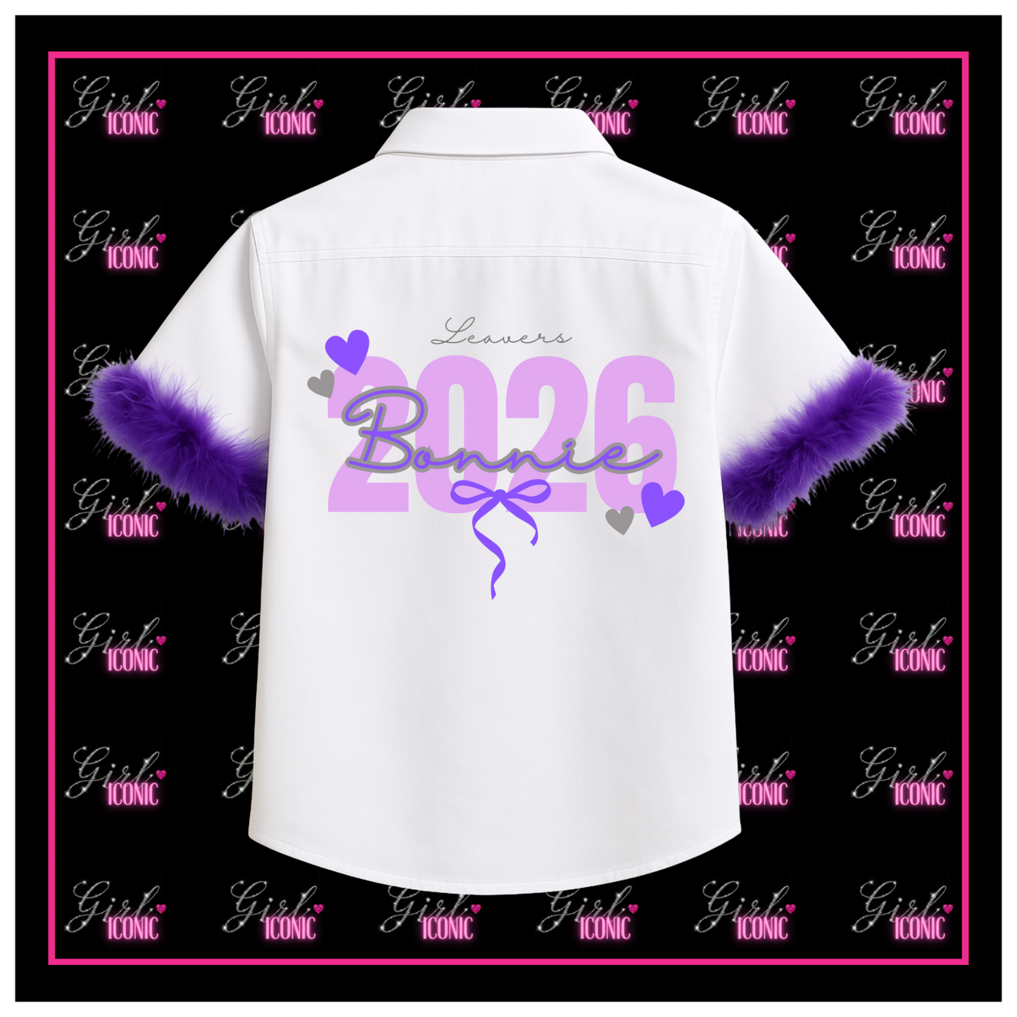 Personalised School Leavers Shirt - Cutie Bows