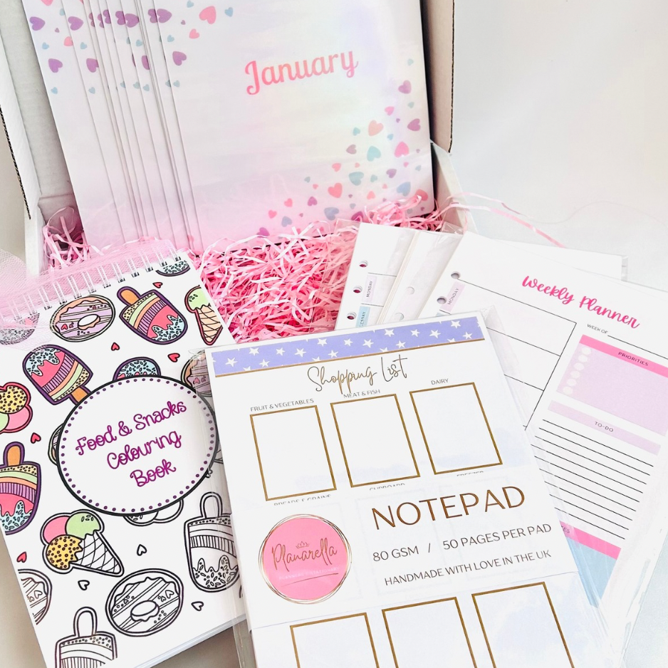 Oops Box #4 - Monthly Planner, Shopping List & Colouring Bundle