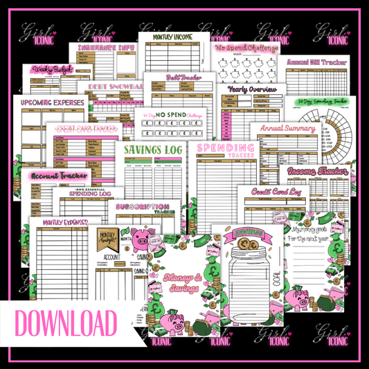 Money & Savings Journal Page Bundle - DIGITAL DOWNLOAD