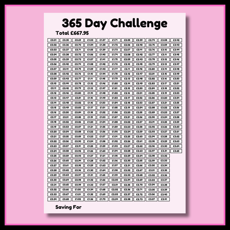 Savings Challenge Book