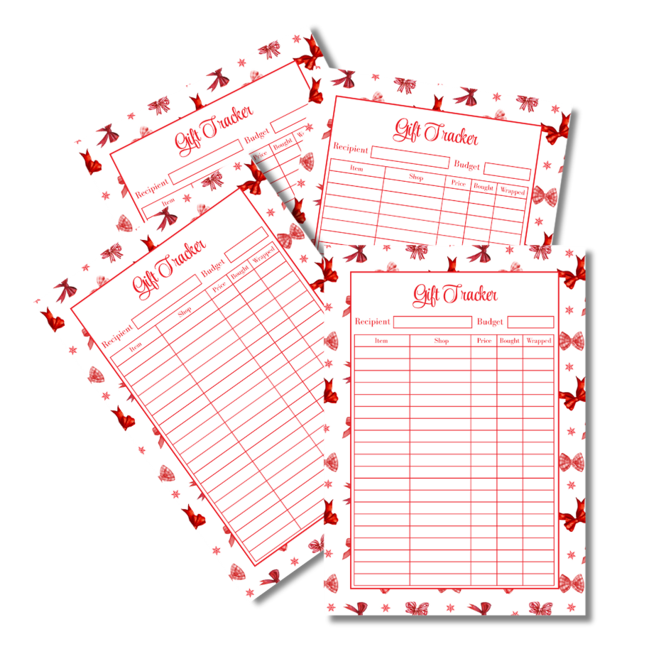 My Everlasting Christmas Planner & Page Insert Bundle 2026 - A4 - Red & Silver Diamond Pen Set