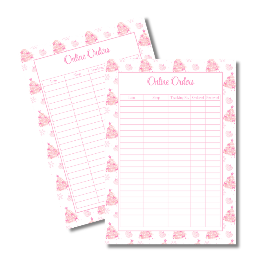 My Everlasting Christmas Planner & Page Insert Bundle 2026 - A4 - Pink & Silver Diamond Pen Set