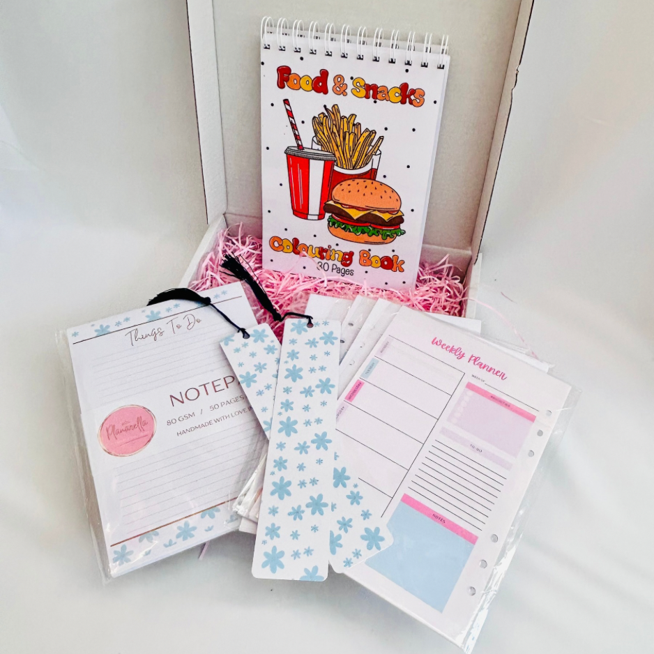 Oops Box #9 - Weekly Planner, Colouring & Notepad Set
