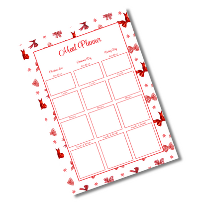 My Everlasting Christmas Planner & Page Insert Bundle 2026 - A4 - Red & Silver Diamond Pen Set