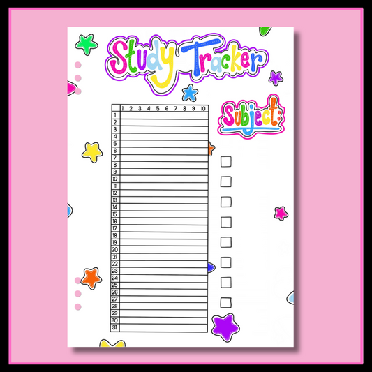 Study Tracker - Single Page