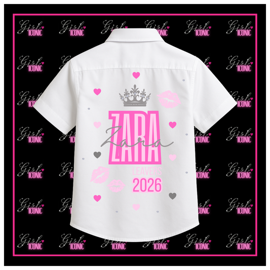 Personalised School Leavers Shirt - Queen of Kisses