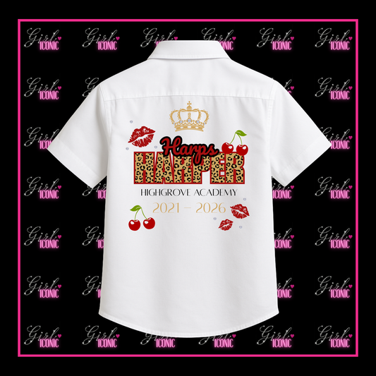 Personalised School Leavers Shirt - Wild Cherry